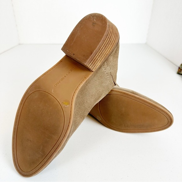 Lucky Brand Leather Cedar Fausst Wood Heel Bootie - Picture 6 of 16